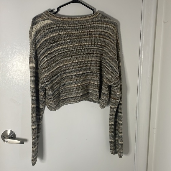 Tan and gray knit sweater from Garage. - Picture 2 of 3